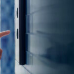 a person about to push the elevator button