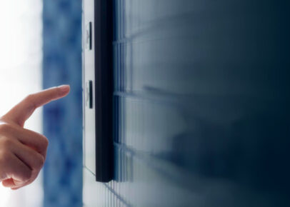 a person about to push the elevator button